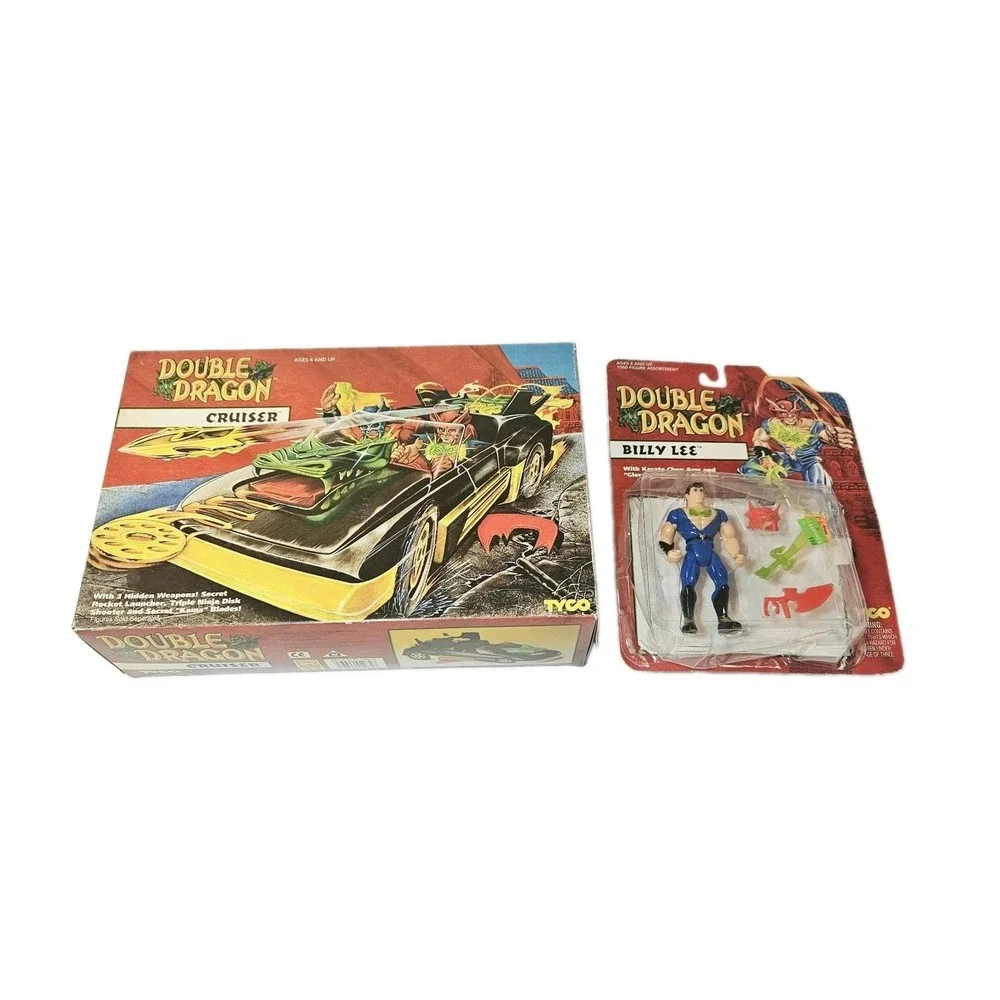 1993 Tyco Double Dragon Cruiser Car New In Box With Character Billy Lee
